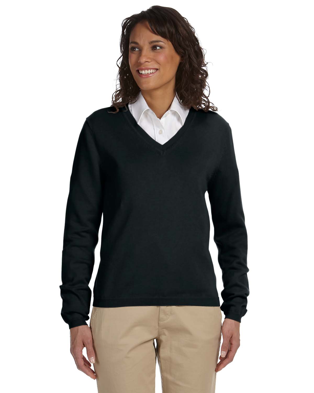 Devon & Jones Ladies' V-Neck Sweater 2