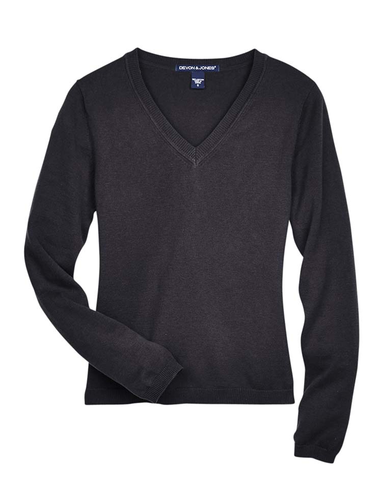Devon & Jones Ladies' V-Neck Sweater