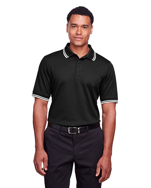 Devon & Jones CrownLux Performance® Men's Plaited Tipped Polo 2