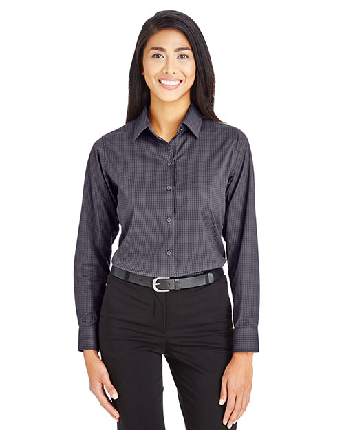 Devon & Jones CrownLux Performance® Ladies' Tonal Mini Check Woven Shirt 2