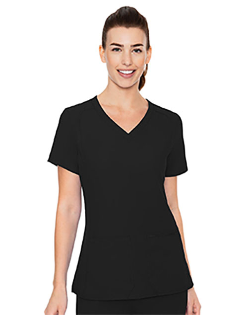 Med Couture Insight Women's Side Pocket Top, 2468, Black, S