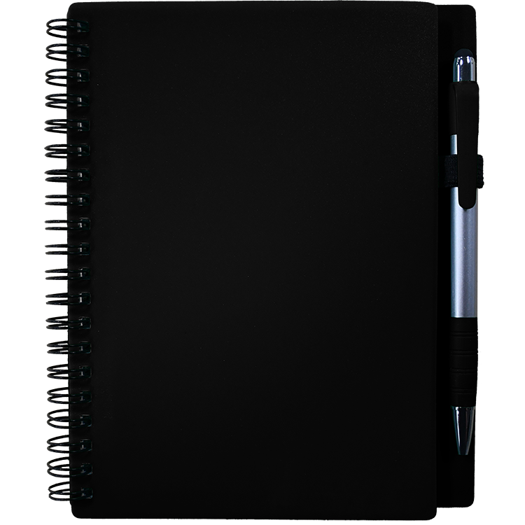 Plastic Cover Notebook w/Pen